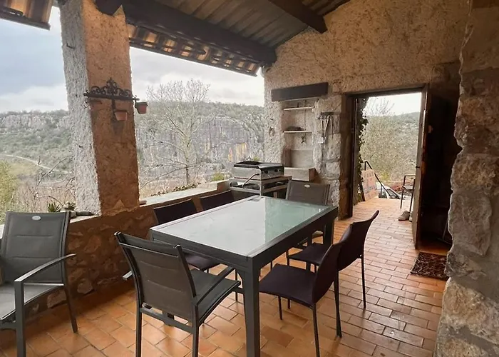 Maison A Balazuc, Terrasse Avec Vue Sur L'ardeche